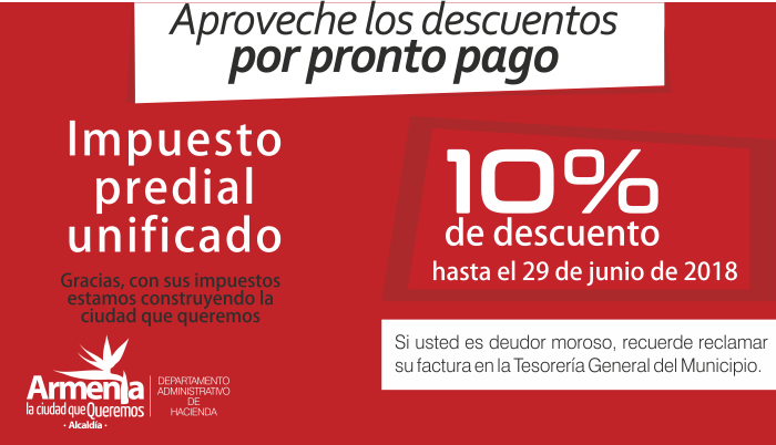 Impuesto predial unificado hasta el 29 de junio de 2018