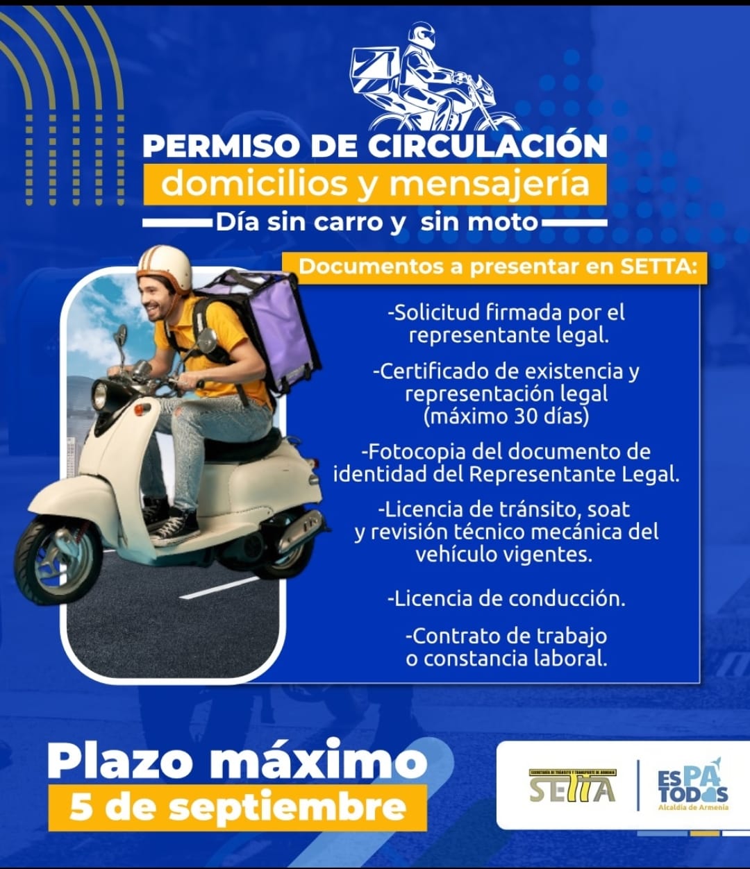 permiso domiciliarios septiembre