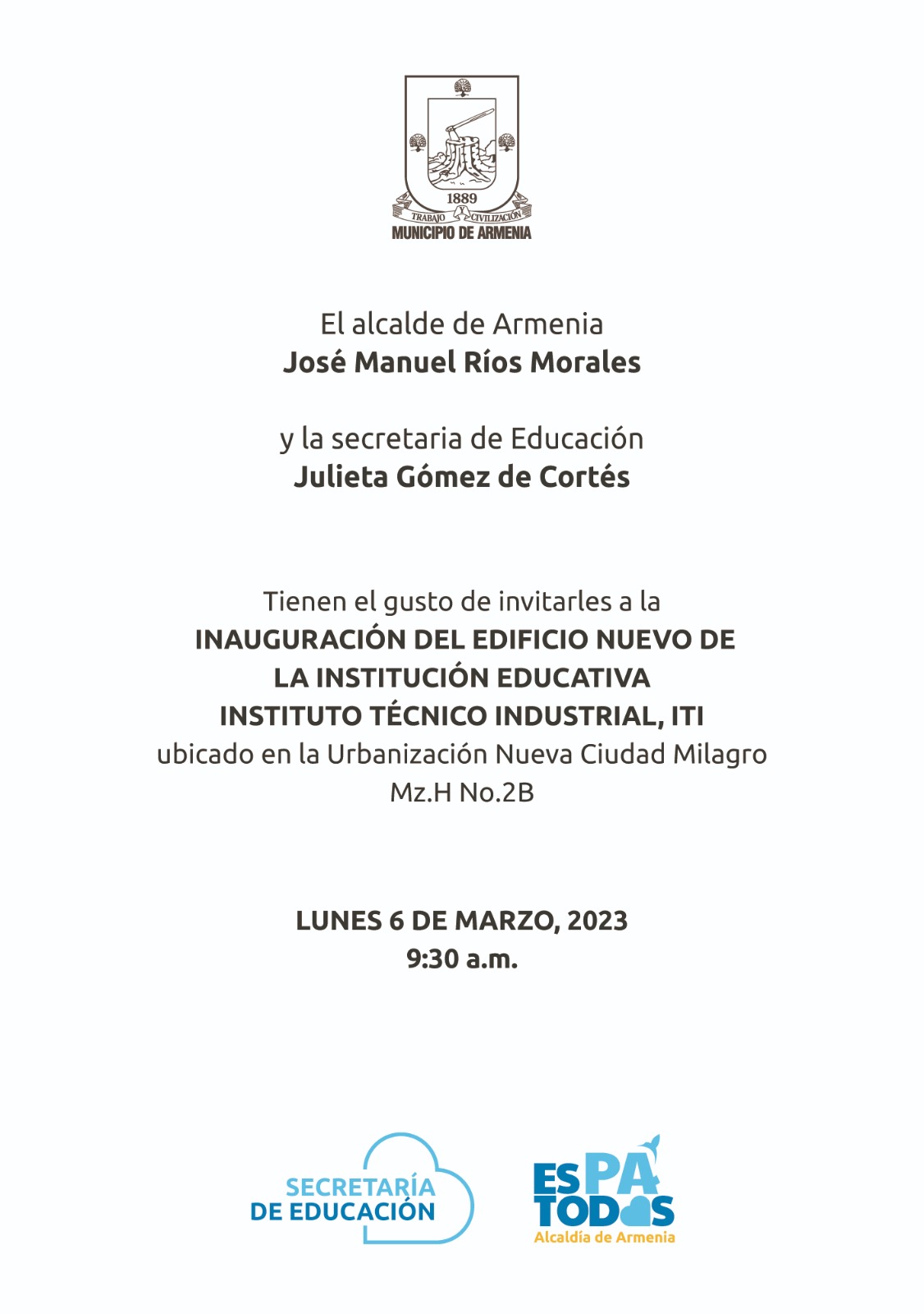 Invitacion Inauguracion ITI