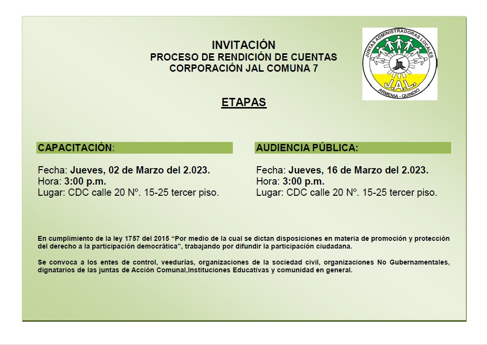 CONVOCATORIA JAL 7